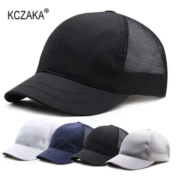 KCZAKA 5cm Short Brim Caps Men's Quick Dry Mesh Breathable Cycling Cap Soft Top Short Bill Baseball Cap Sports Umpire Hats