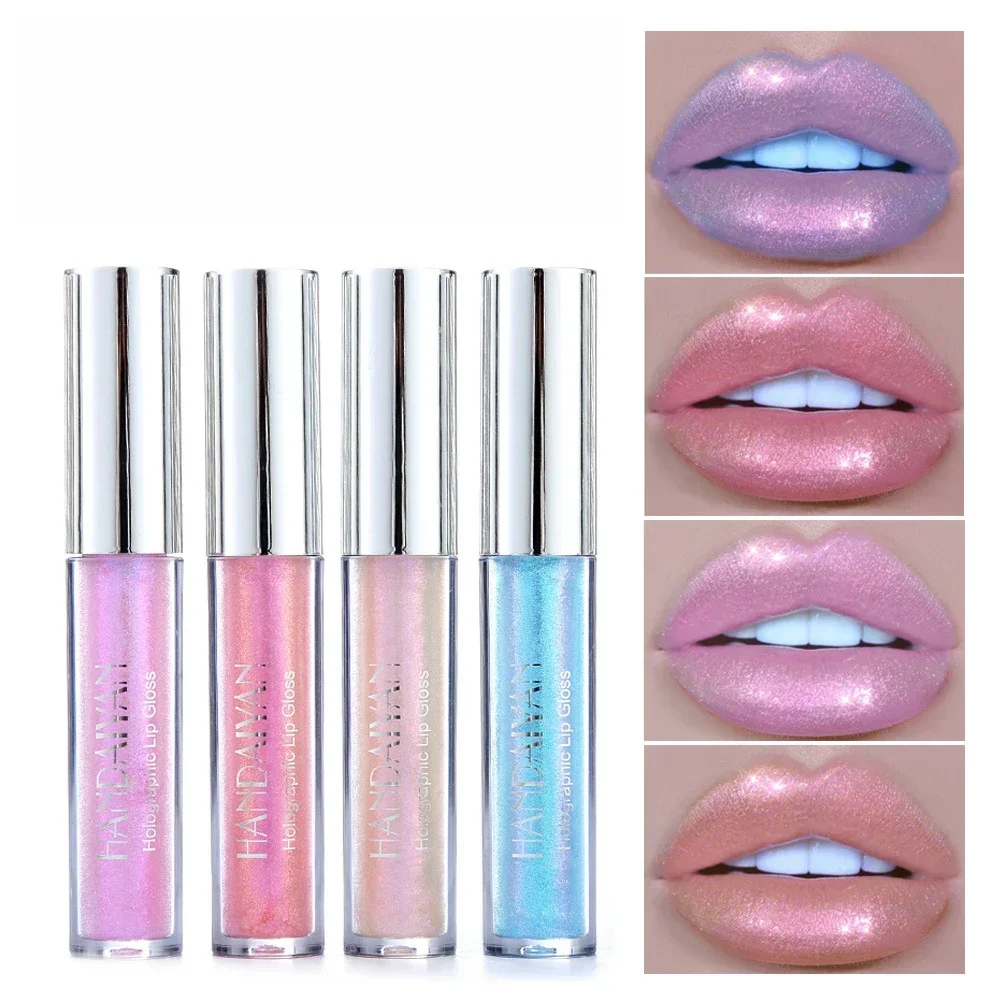 Diamant Glinstering Lipgloss Laser Holografische Lipgloss Vloeibare Lippenstift Zeemeermin Pigment Langdurige Glitter Lipgloss Lipmake-Up