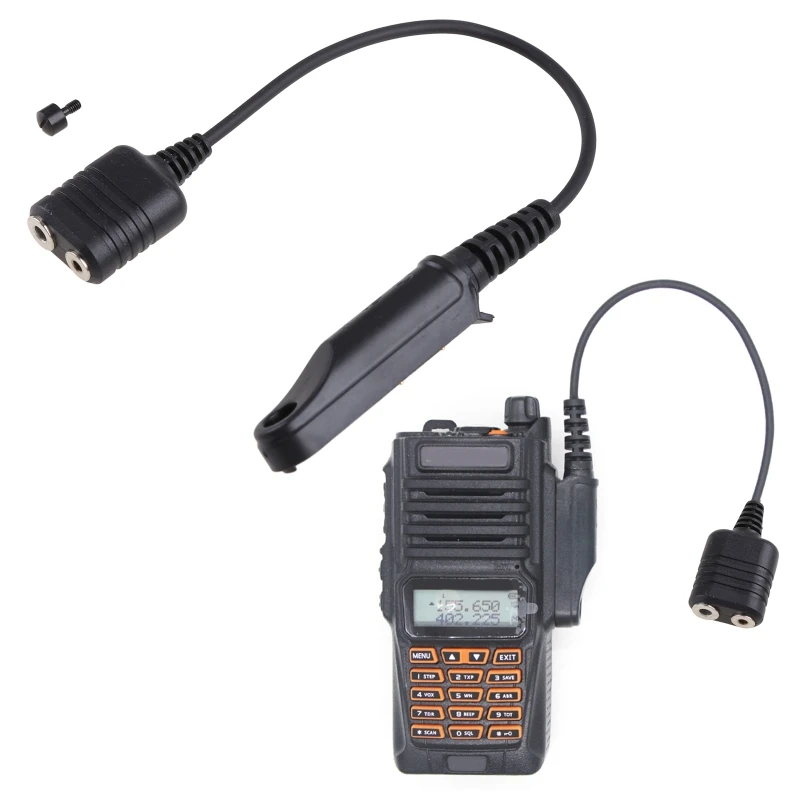 Baofeng UV-9R 플러스 UV-XR UV-5R UV-82 워키 토키 스피커에 적합한 2 핀 어댑터 케이블