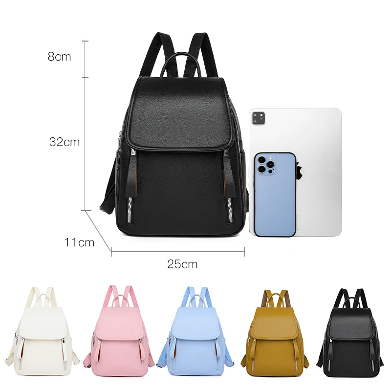 New 2023 Women Backpack High Quality Female Leather Backpacks Fashion School Backpack for Teenage Girls Luxury Designer Backbags