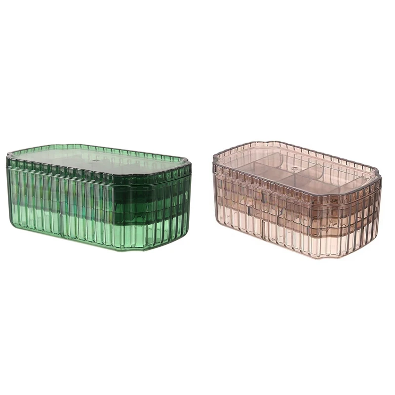 

3-Layer Jewelry Organizer Box For Earrings, Necklaces, Bracelets, Clear Plastic Bead Storage Containers For Crafts