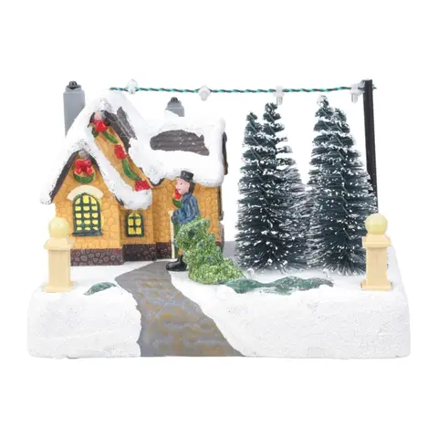 Caixa música da cena com luzes LEDs Eco Friendly Resin Design for Family Gatherings