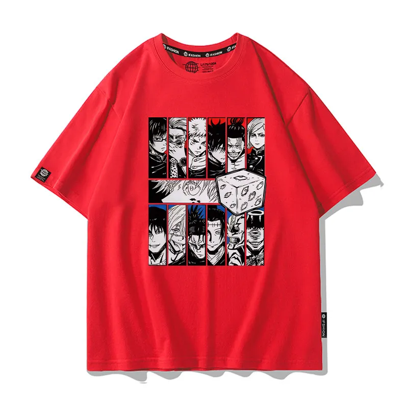 T-shirt imprimé en pur coton Jujutsu Battle New Style Fuhei Shier Wu Tiaowu, nouveau t-shirt d'été à la mode pour hommes et femmes