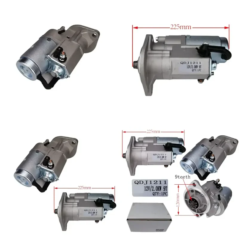 C240 Starter 12V for forklift model QDJ1211 Starter 9teeth