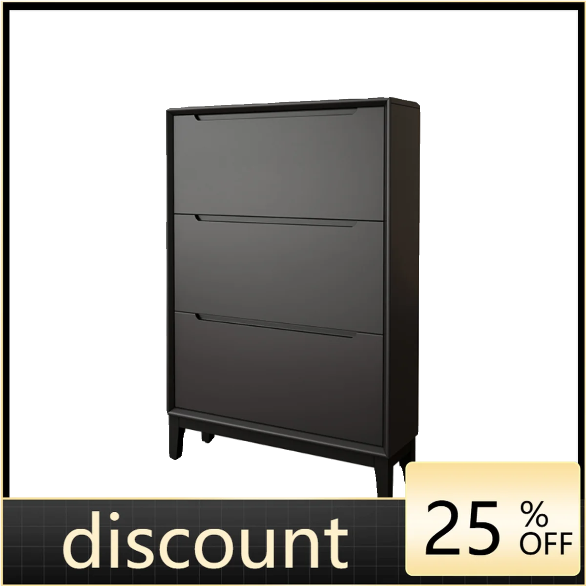 LMM Minimalist Solid Wood Tipping Bucket Shoe Cabinet Ultra-thin Household Entrance Indoor Entrance Storage Cabinet