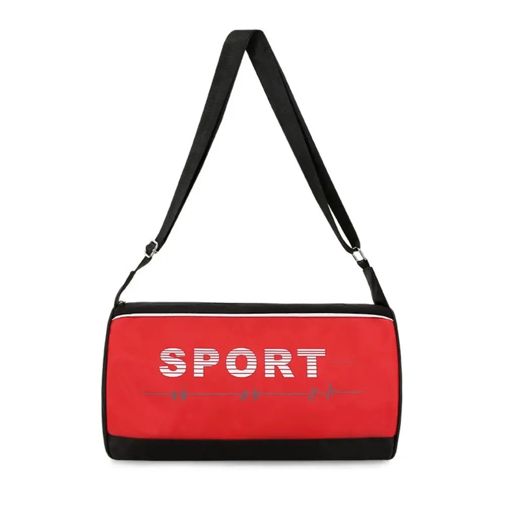 Oxford Cloth Unisex Gym Duffel Bag Lightweight Adjustable Sports Travel Bag Durable Spacious Cylinder Shoulder Bag Training