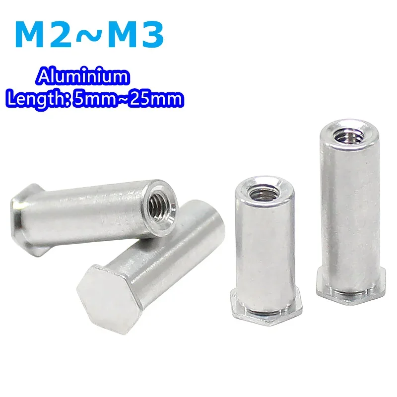 M2 M3 M4 алюминиевая Шестигранная головка с отверстием для слепых отверстий заклепочная колонка с давлением заклепочная шпилька Nut BSOA