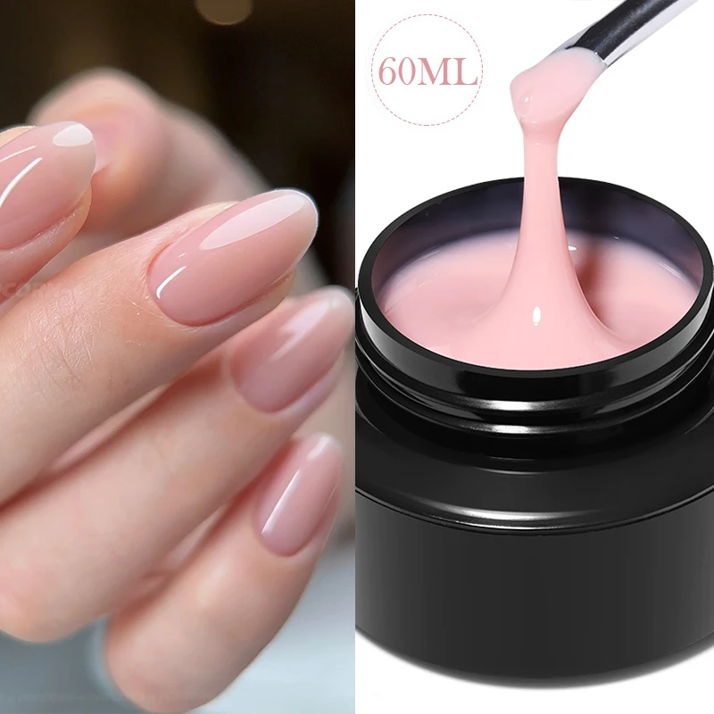 BORN PRETTY 60ml Nude Pink Nagelverlängerungs-Gel Acryl UV-Gel UV LED Soak-Off Nagelverlängerungs-Konstruktionsgel für French Nails DIY