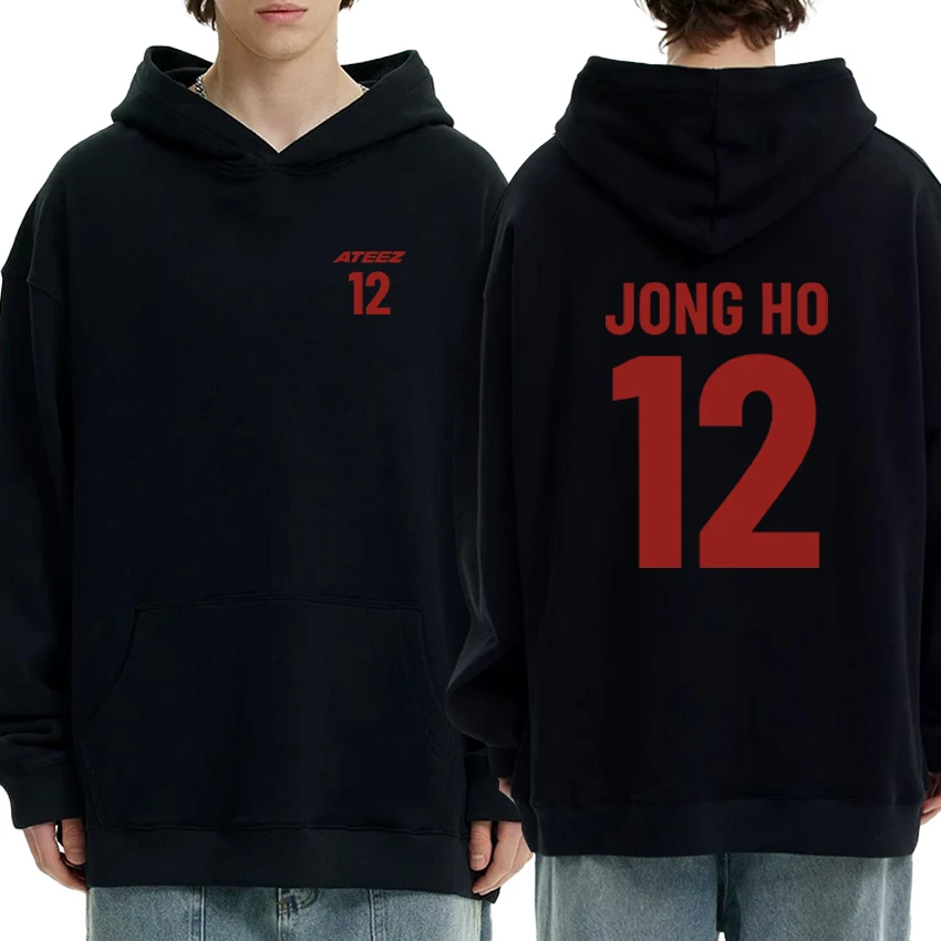

Korean Ateez 2025 World Tour in Your Fantasy Long sleeve Sweatshirt Double Sided Printed Men Women Hoodie Fleece Pullover Unisex