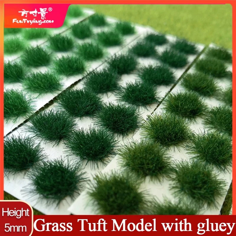 14/49Pcs/box Simulation Flower Grass Tufts Model Scenery Material Artificial Grass Bushes 5MM Miniature Greenery Plant Cluster