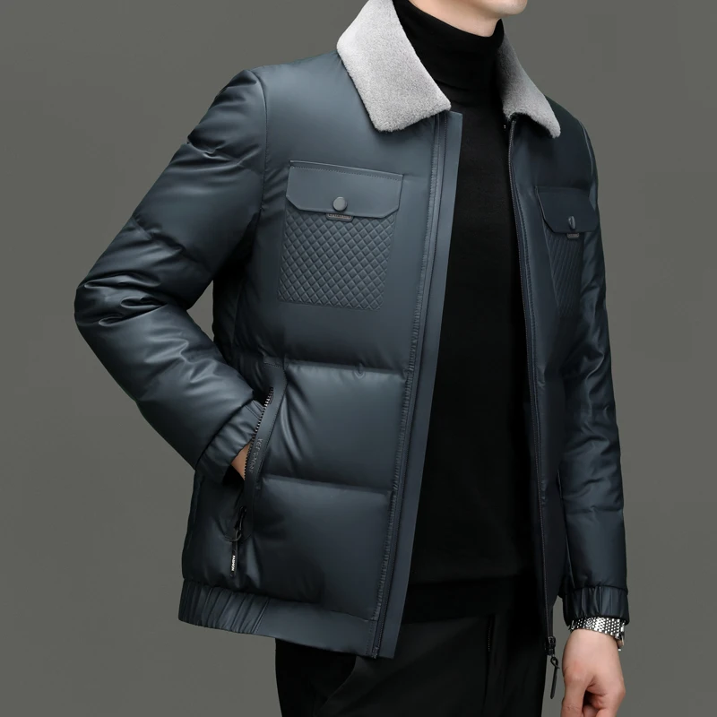 2024 new arrival winter jacket 90% white duck down jackets men,mens fashion thicken warm parkas trench coat male clothing