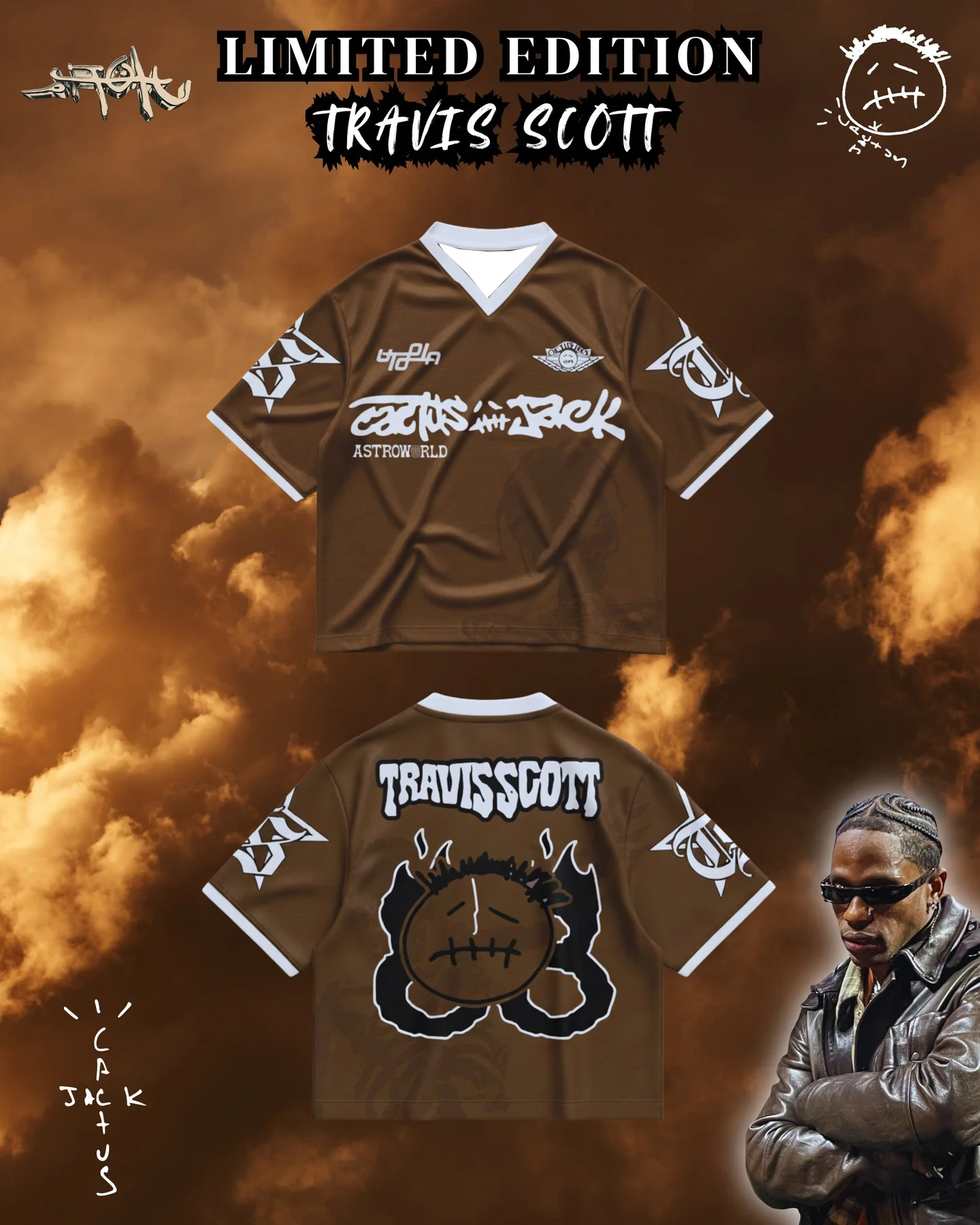 Travis Scott Lollapalooza Music Festival Fashion New Trend Unisex T-shirt Streetwear Sports Summer Breathable FamilyMatching