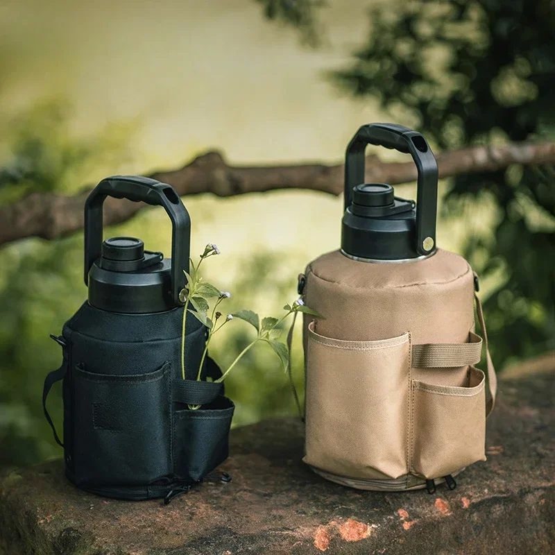 

Qianfeng Outdoor Insulated Ice Bucket 3.8L Large Capacity 304 Stainless Steel Insulated Cold Water Bottle