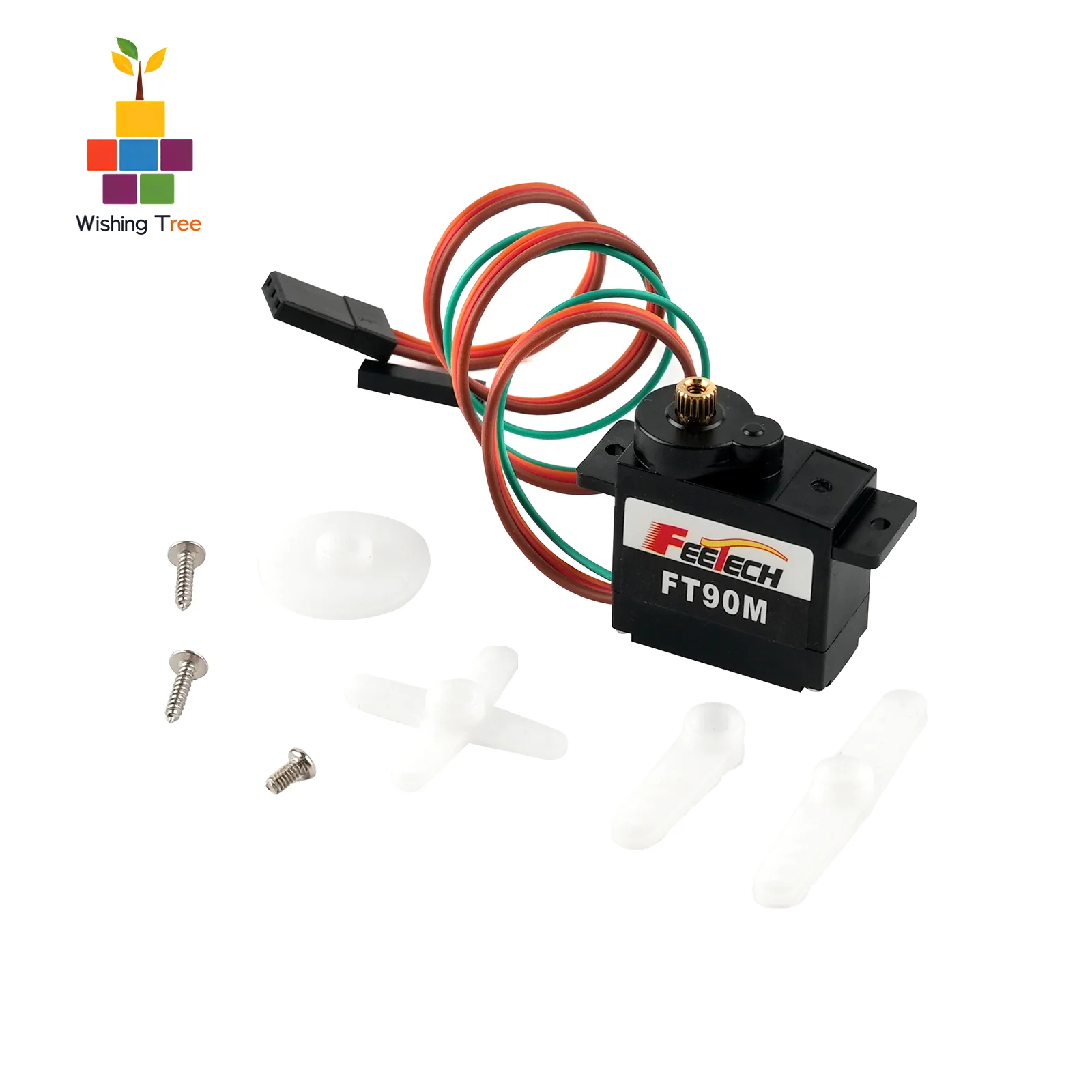 Feetech FT90M 미니 180도 각도 2kg 토크 마이크로 로봇 RC 서보 모터 (자동 커튼/스마트 잠금/비행기용)