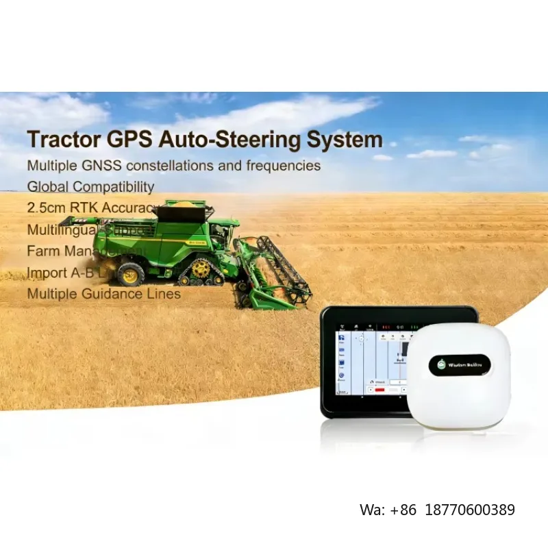 Wisdom Beidou Agriculture Tractor GPS GNSS Auto Steering Autopilot System with 2.5cm Accuracy 12V