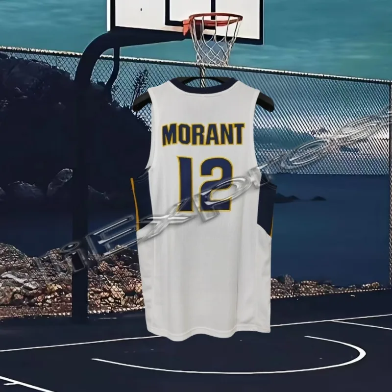 Basketball Jersey Men Oversize 12 Ja Morant Murray State Embroidery Sewing Breathable Athletics Sport Street Hip Hop Sportswear