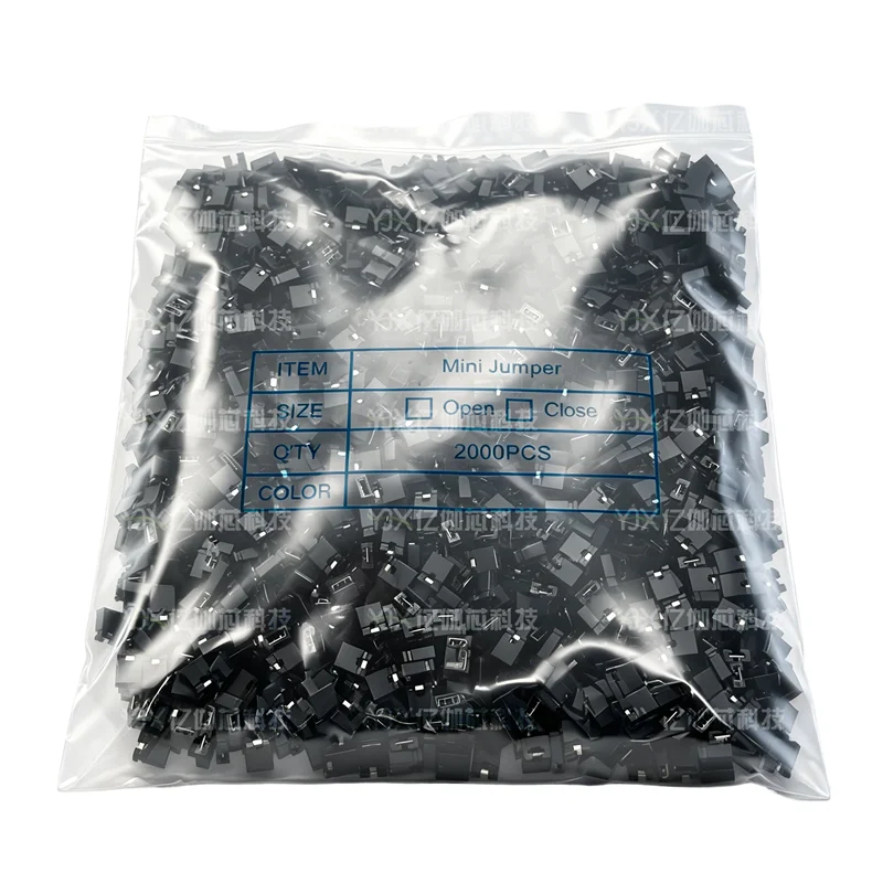 100PCS 1.27mm 2.0mm 2.54mm Pitch Open Top Jumper Cap/Jumper Cap Black Opening 1.27 2.0 2.54 Pin Header Connection Block