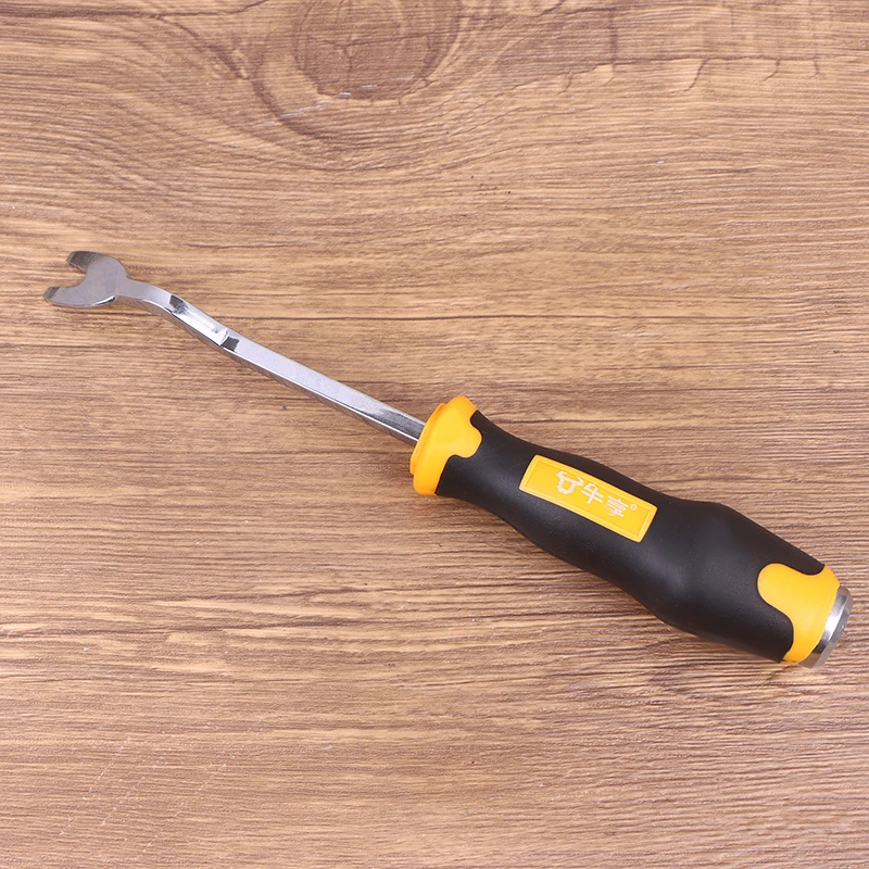 

yellow Screwdriver Nail Puller Nail Driver Pry Tool Panel Upholstery Fastener Remover For Repair Workshop Hand Manual Tool