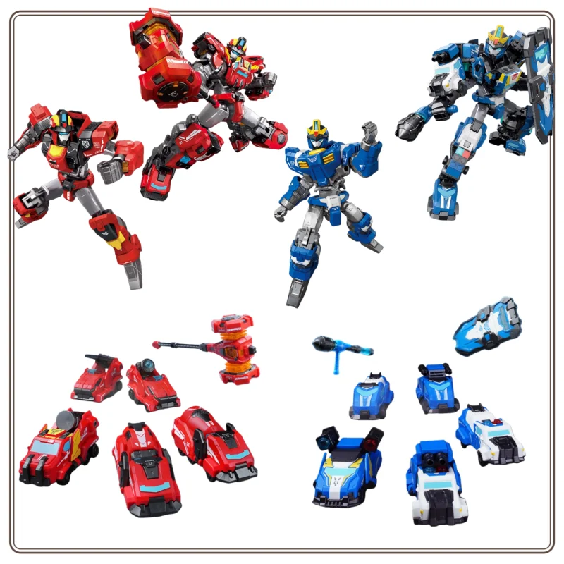 Keeppley-armadura de dominio sin límites Original, combinación de bombero transformada, bloques de construcción Mecha, regalos periféricos de Anime