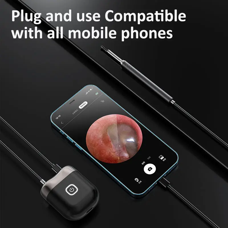 Ultra Slim 3.2mm 10MP Smart Visual Ear Pick Ear Wax Removal Tool With Endoscope And Camera For IOS Android System Phone