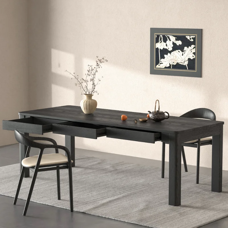 

Letter strip desk black calligraphy table desk drawer workbench to living room large table