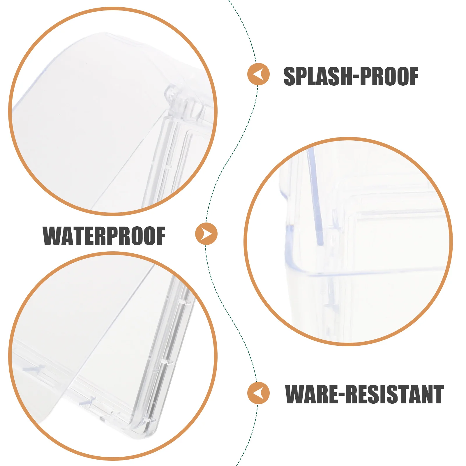 

4pcs Socket Waterproof Cover Splash-Proof Protective Cover For Kitchen Bathroom Garden Garage Outdoor Indoor Use Socket