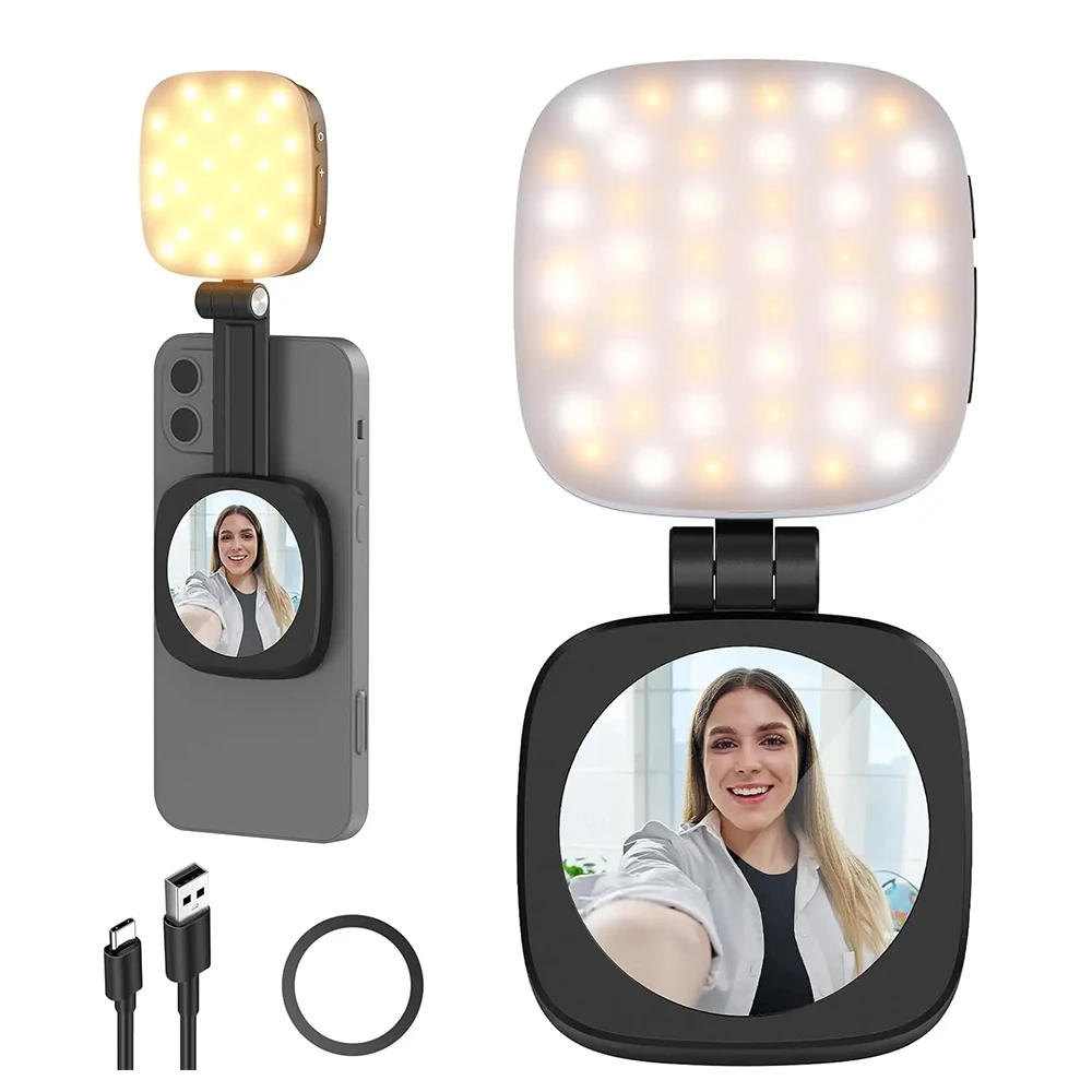 

Magnetic Mobile Phone Selfie Light Compatible with MagSafe iPhone for Zoom Makeup Photography Recording Video Conference