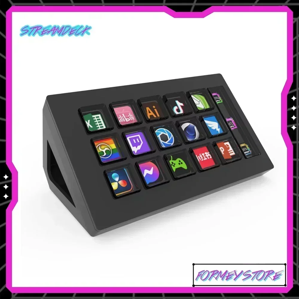 Mirabox StreamDeck 293s 15Keys Custom Button LCD Controller Mini Visual Keyboards Windows/MacOS Kryboard Live Creation Gifts