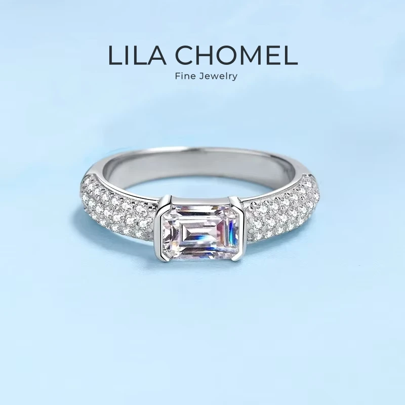 

Engagement Rings 18K White Gold Women Wedding Band VVS1 D Color 1CT Moissanite Diamond Girl Birthday Gift Lady Valentine's Day