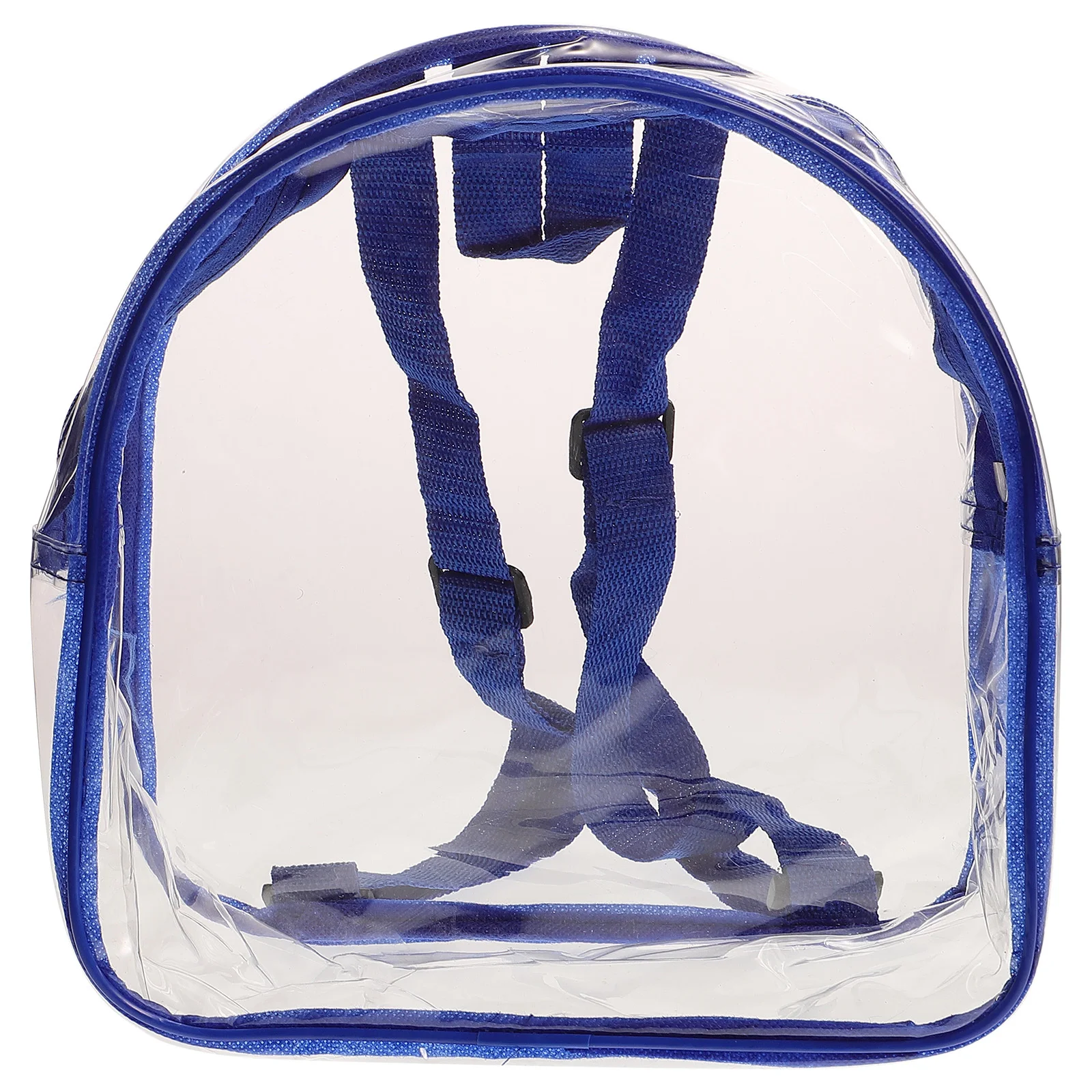 

Summer Beach Clear PVC Backpack Transparent Travel Bag Blue 26x25x12cm Concert School Sports Mini Heavy Duty Stadium Approved