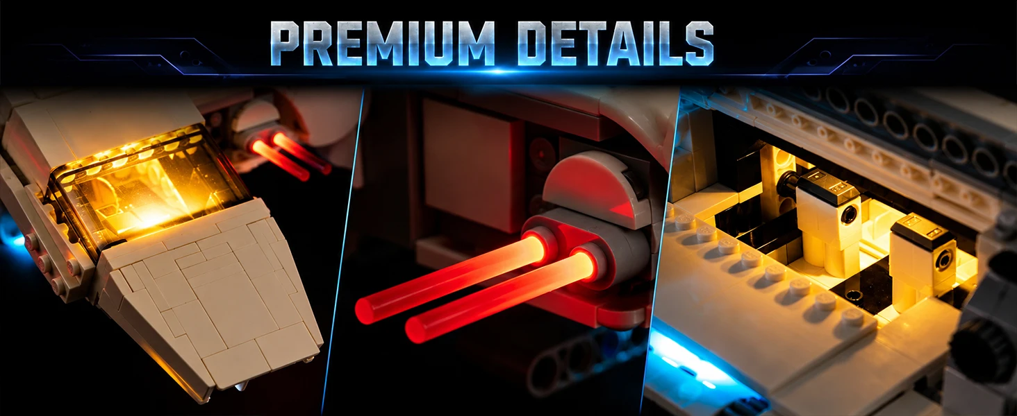 BrickSoul LED-Beleuchtungsset, geeignet für Lego Imperial Lambda-Class Shuttle 75459, Modell, nicht im Lieferumfang enthalten, Bausteine ​​nicht im Lieferumfang enthalten – Detail 6