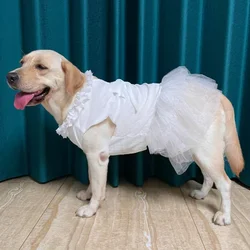 Big Dog Clothes Summer Large Dog Wedding Dress Corgi Shiba Inu Samoyed Husky Labrador Golden Retriever Clothing Pet Costumes