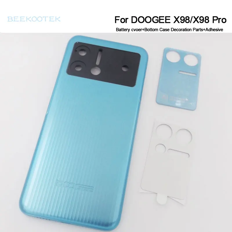 

New Original DOOGEE X98 X98 Pro Battery Cover Bottom Case Decoration Parts With Adhesive For DOOGEE X98 Pro Smart Phone