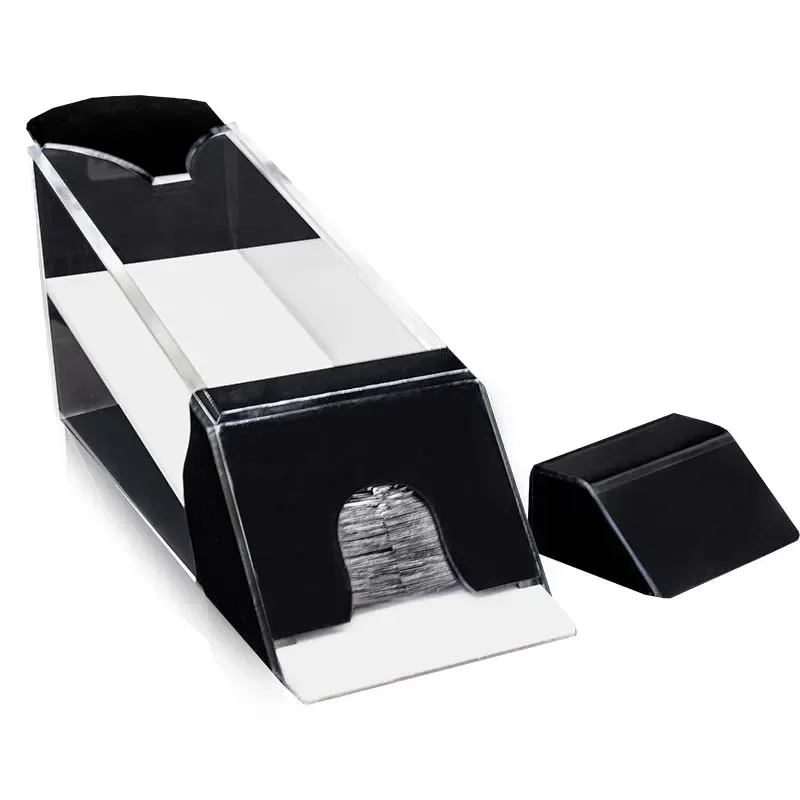 

2025Cheap factory price Acrylic shoes 1-8 socks Premium exquisite poker classic black Baotou dealer shoes for casinos