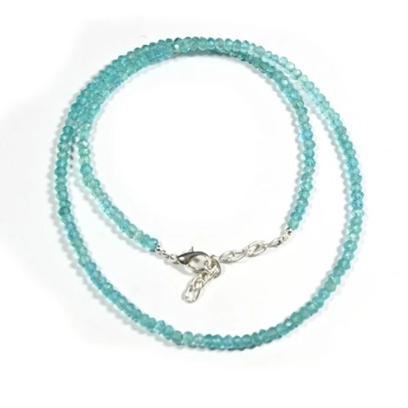Natural Blue Aquamarine 3-4MM Gemstone Beads 18