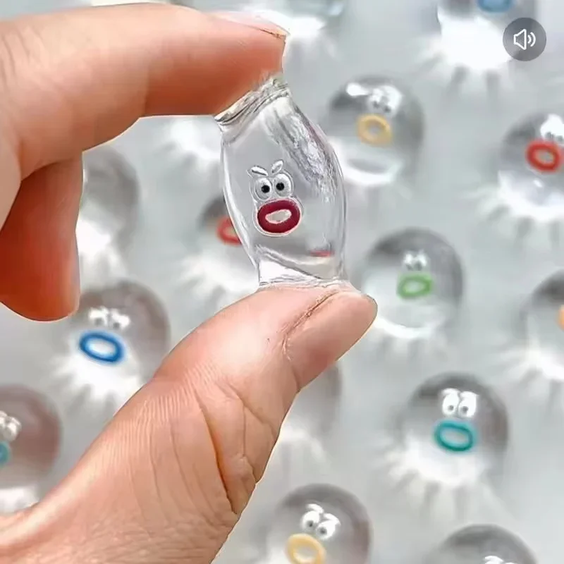 20/15/10 Uds Mini muñeca transparente de dibujos animados pellizco alivio pellizco suave rebote lento pegajoso Squishy exprimir lindo juguete divertido