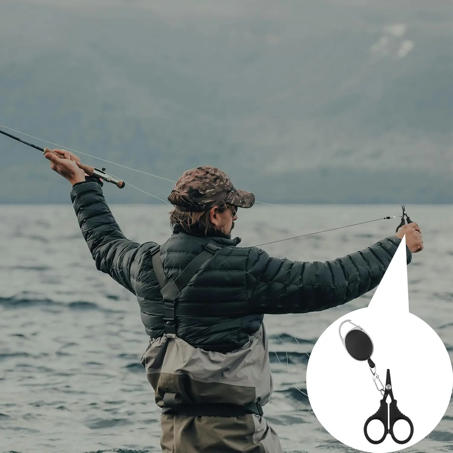 Line Cutter Scissors Serrated Mini Scissors Carp Fishing Tools Titanium Coated Stainless Steel Fishing Scissors Fishing Home