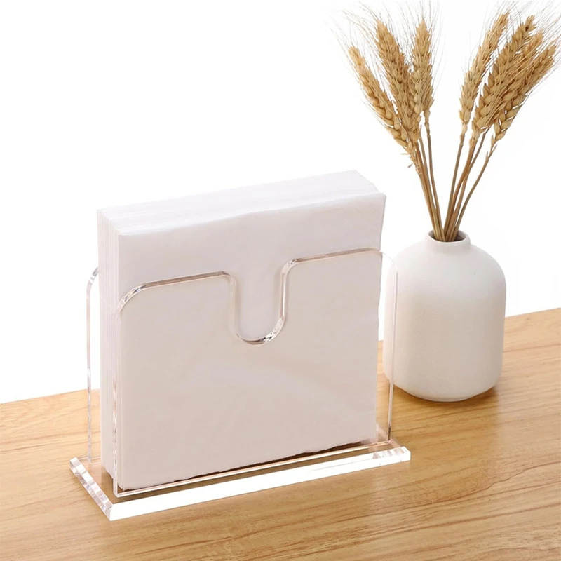 A84M-Napkin Holder, Acrylic Dining Table Dispenser For Cocktail Tissue, Clear Containers For Organizing Kitchen Paper