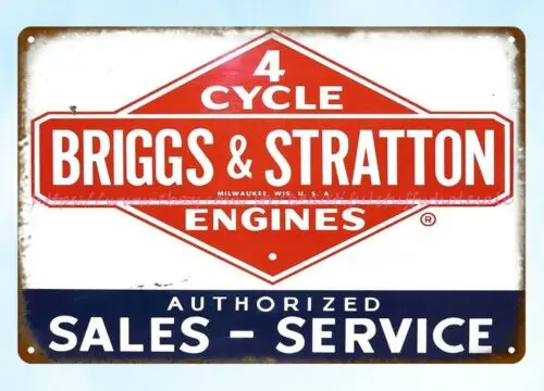 Briggs & Stratton 4 Cycle Engines Sales-Service metal tin sign reusable wall art