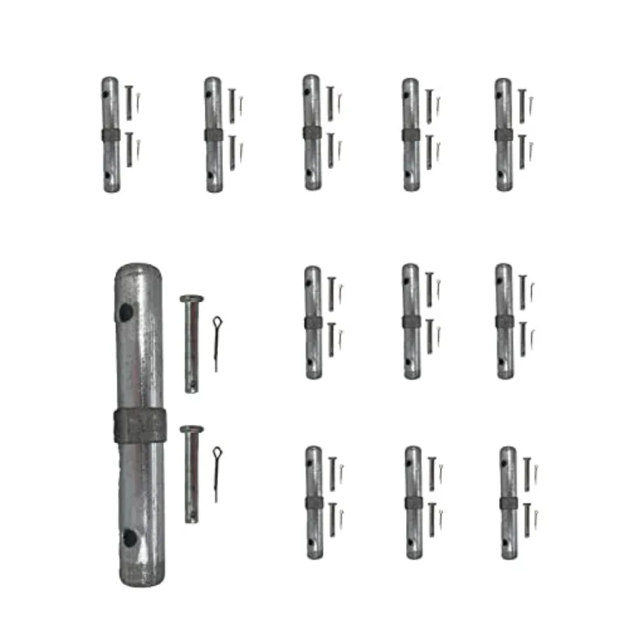 

Соединительный штифт для строительных лесов 1-1/4" OD x 9" L с втулкой 1" и фиксирующими штифтами, версия 2, особо прочный, 12 шт.