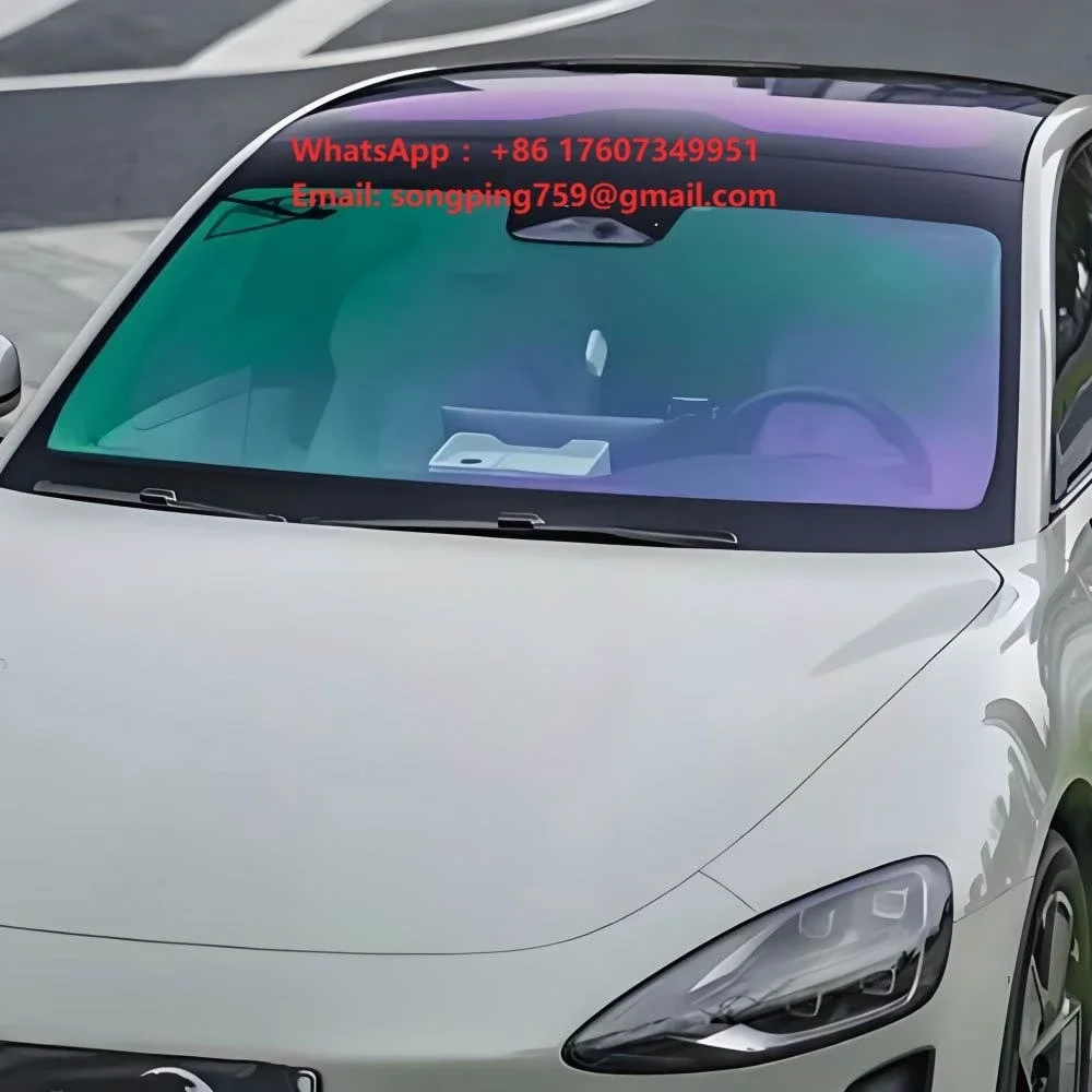 Chameleon Aurora Car Window Tint Full Set Cutting UV 99% Protection 8-Year Warranty Self-Adhesive Auto Glass Sticker for Cars