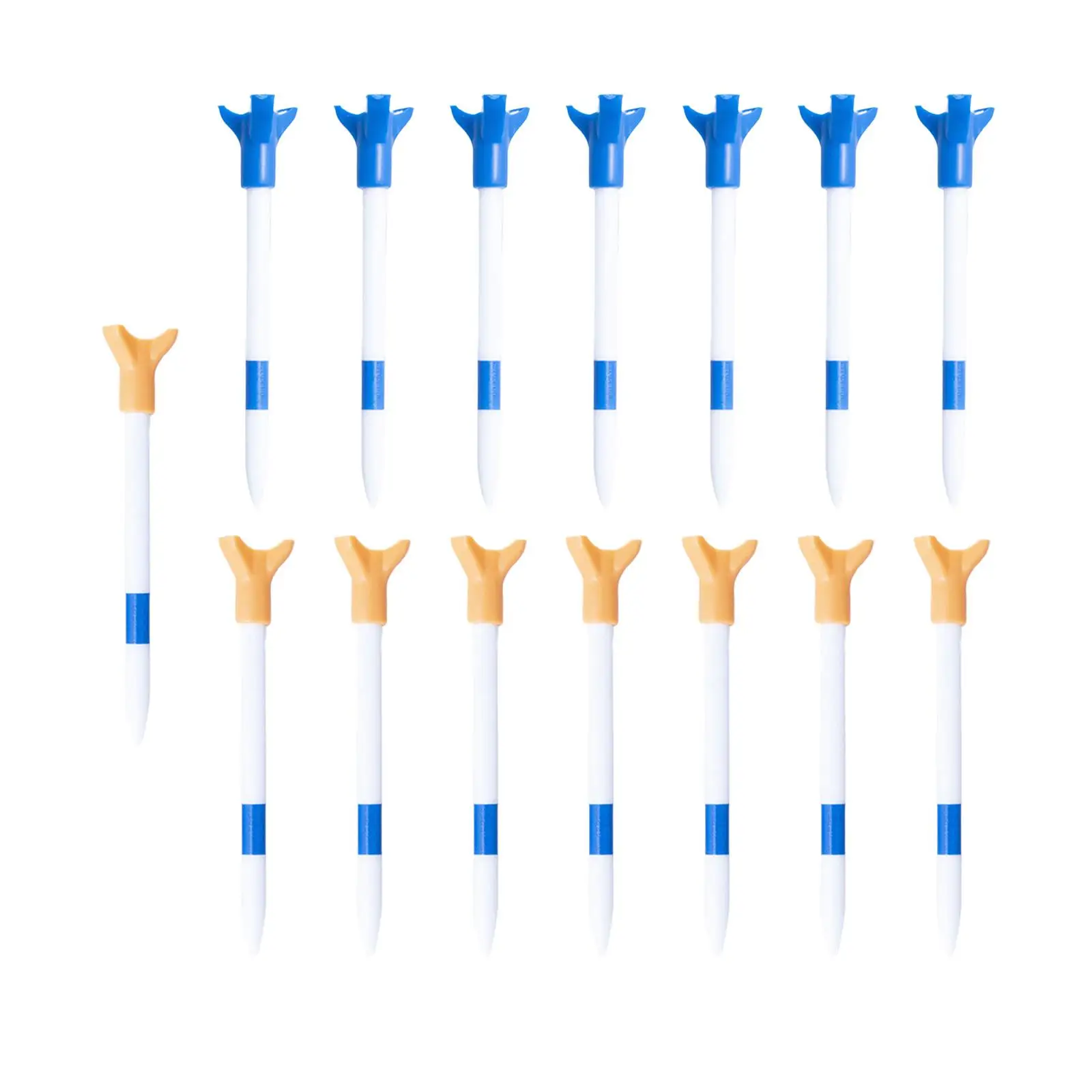 15 Pieces Golf Tees Reusable Practice Supplies for Golfer Adults Men Women Golf Tees Equipment Driving Range Backyard