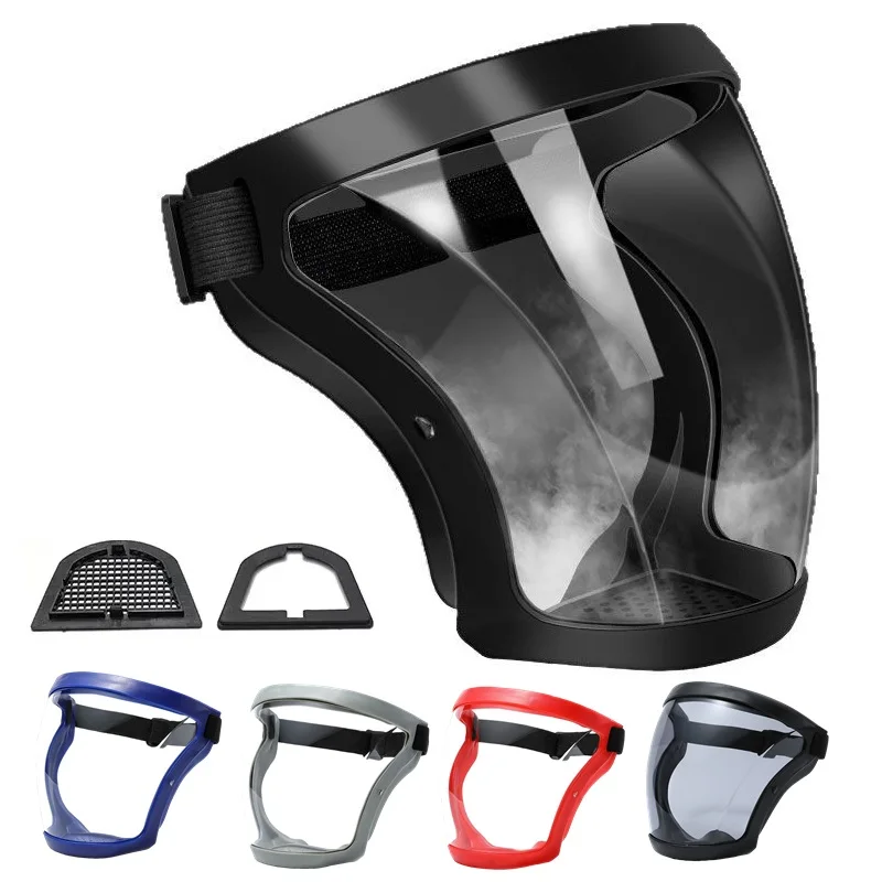 

Anti-Fog Protective Mask Transparent Screen Visors Full Face Shield Head Eyes Safety Cover Dustproof Wind Proof For Grinding