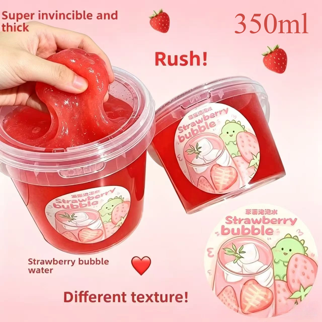 Milk Bucket Large Capacity Slime, Soft Jelly Fake Water Slime, Stress Relief Toy, Hand Kneading Toy for Kids and Adults - view 2