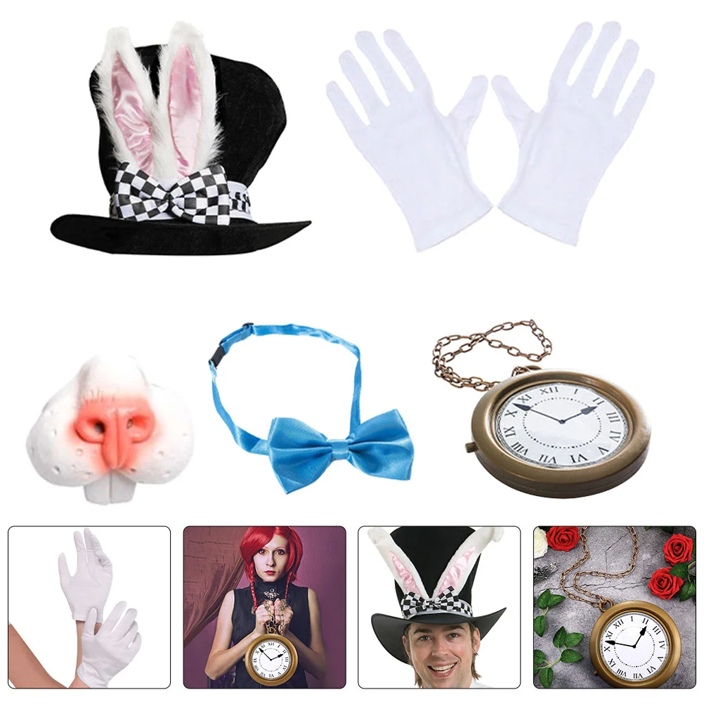 Hats Set Party Glove and Watch Easter Clothing Accessories Clothes Cosplay Costume Miss