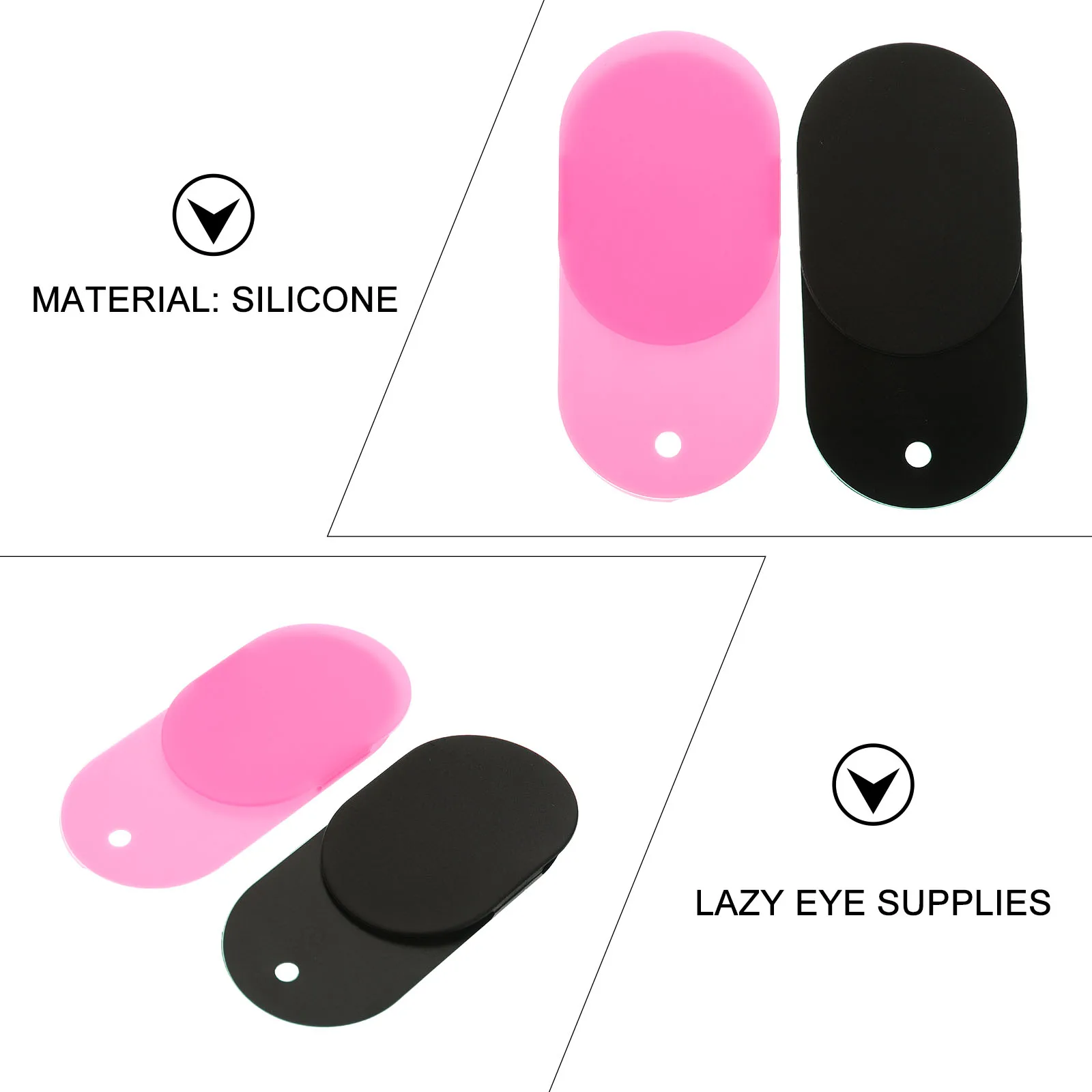 

2 Pcs Silicone Eye Mask Amblyopia Patches for Glasses Cover Silica Gel Child