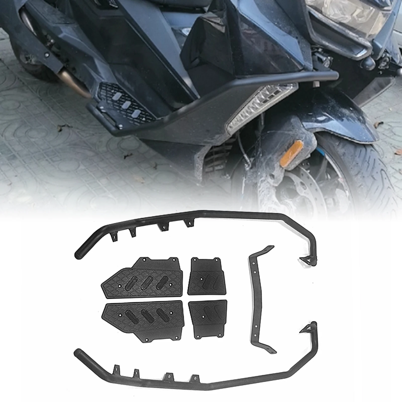 

For BMW C400GT 2025 Carbon Steel Motorcycle Front Engine Crash Guard Bar Bumper Frame Bracket Protector