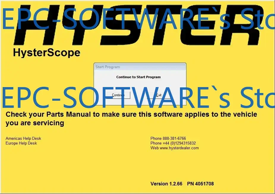 

EPC-OFTWARE Hyster Scope Engineering V1.2.66 для B222, C222, D222