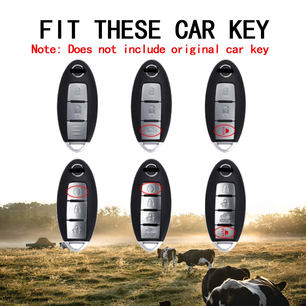 Car key cover case for nissan juke leaf micra k12 note patrol qashqai j11 j10 tiida versa x-trail xtrail x trail t32 Infiniti