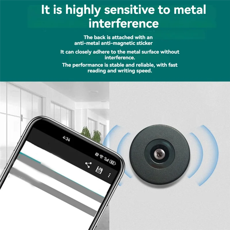 SQPP-NFC 213 Антиметаллическая RFID-метка Guard Tour Patrol System Антиметаллический чип NFC 213 13,56 МГц 144 байта Белый